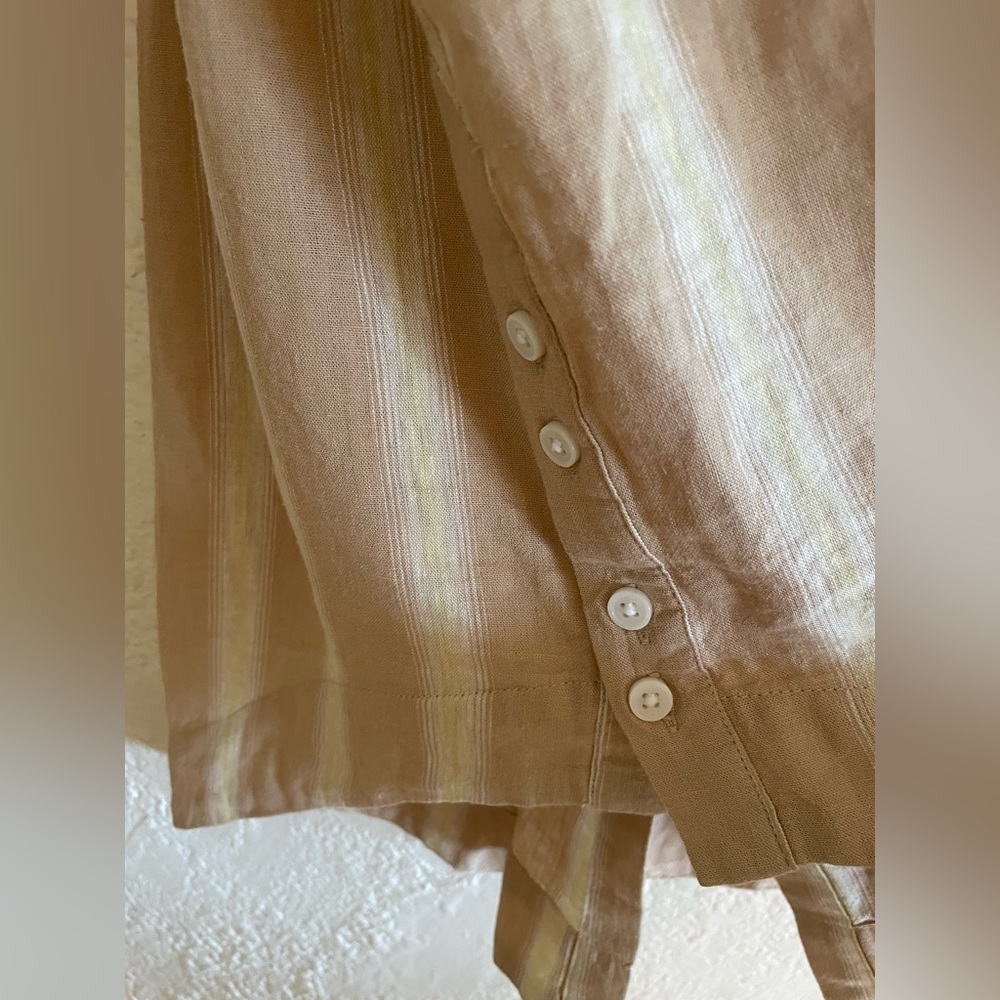 Stars Above Linen Blend Sleep Shirt Dress Pajamas Super Comfy L - Picture 3 of 8